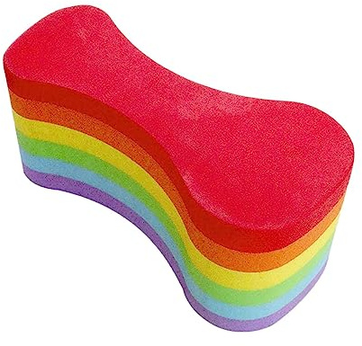 Colaxi Pull Buoy Float Swim Trainer Foam Legs and HIPS Support Pool for Beginners Adults Pool Gear Aquatic Fitness, Rainbow