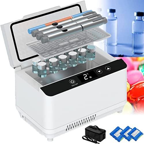 Insulin-Kühlbox, elektrische Doppelschicht-Kühlbox mit großer Kapazität, 0–18 °C Kühlbox, Medizin, Insulin-Kühlbox, USB, geeignet für Reisen, Interferon, Lagerung von Medikamenten