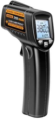 Jemora TH103 Termometro a infrarossi senza contatto -20°C~380℃ Schermo a colori retroilluminato Termometro a infrarossi Termometro industriale LCD Tester di temperatura IR portatile da cucina ad