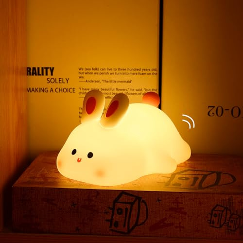 LOVERUIS Luz nocturna para bebé, linda luz nocturna para niños, conejo, linda, lámpara de lactancia, luz nocturna para habitación infantil, decoración