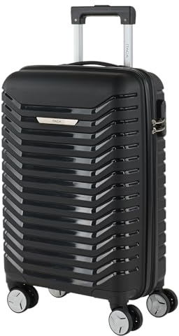 ITACA - Styv kabinresväska Liten resväska med hjul - handbagageväska i PP-propylen med teleskophandtag - lätt resväska med TSA-lås - kabinresväska i storlek 55 cm, Svart