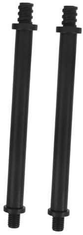 Ricambi per Scopino Wc 2 Pezzi in Plastica Connettore Filettato | Asta di Ricambio per Pulizia Bagno, Finitura Nera , Installazione Semplice, Accesso Preciso alle Zone Difficili