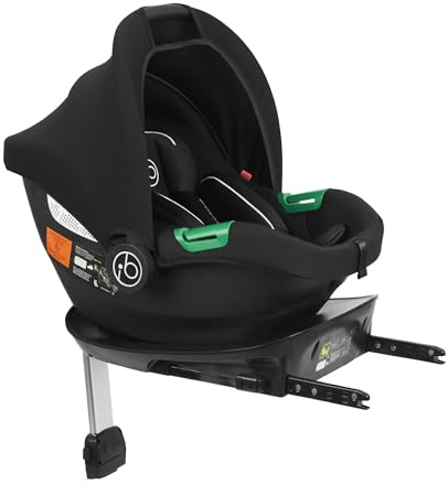 Ickle Bubba Cirrus i-Size babyskydd - ultralätt (3,3 kg), R129-säkerhetsstandard, sidokrockskydd, huvudstöd justerbart med en hand, UPF 50+ huva (Bilbarnstol & ISOFIX-bas)