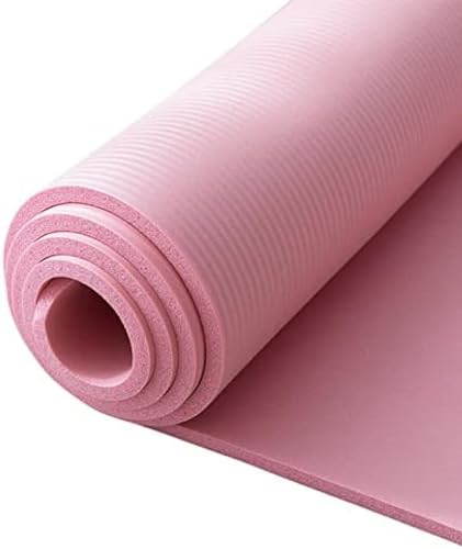 Pinke Damen-Fitness-Trainingsmatte, Yogamatte, Tragegurt und Yoga-Paket, rutschfeste NBR-Yogamatte, umweltfreundliche Trainingsmatte für Pilates, Meditation, B