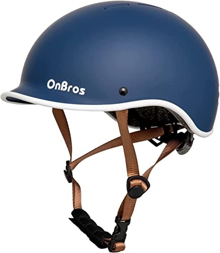 OnBros Fahrradhelm für Herren und Damen - Retro Urban Commuter Helm für Frauen - Verstellbar 56-61CM