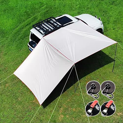 CLLXDZ Toldo Camper, Avance Furgoneta, Toldo Furgoneta, con Riel De Refuerzo Camping, Impermeable, Toldo Furgoneta Camper, Anti-UV, Varillas for Tienda de Campaña, Ventosa