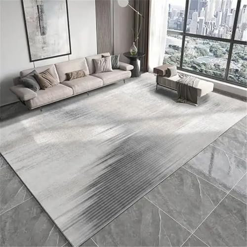RUGMRZ Deko Outdoor Terrasse Teppich Industrial Grauer einfacher Wohnzimmerteppich Sofazubehör pflegeleicht waschbar Für Schlafzimmer 200X300CM