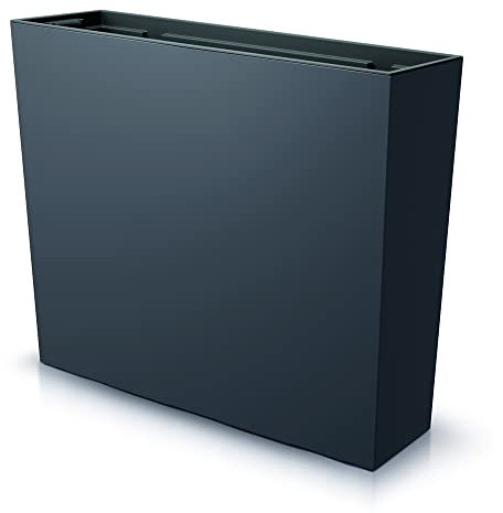 Tymar Blumenkasten Blumenkübel hoch Pflanzkasten Outdoor Blumentopf sichtschutz länglich pflanzgefäße für draussen rechteckig (Anthrazit; 58x18x50cm)