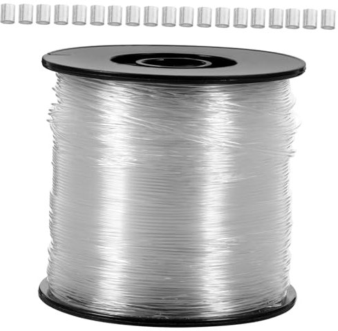 HOMOCONO 1satz Nylon Angelschnur Für Bilderrahmen Transparente Unsichtbare Hängeschnur Mit Aluminiumteilen Aufhängen Von Dekorationen Schlafzimmern Und