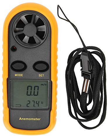 Anémomètre Portatif, Compteur Numérique de Vitesse Du Vent, Instrument de Mesure de La Température Du Vent pour L'Extérieur, La Voile, Le Surf, La Pêche