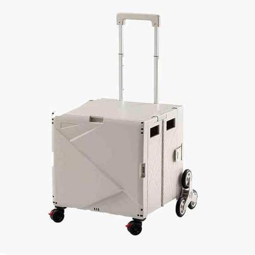 EBZFASO Wheelbarrow Cart Folding Wagon，Collapsible Wagon Cart，Wagon Heavy Duty(Beige Gray)