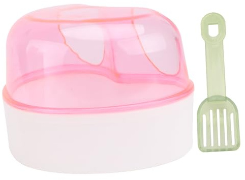Toyvian Salle De Bain pour Hamster Petite pour Animaux Adorable Bassin De Bain avec Porte Bac à Sable pour Hamster Et Chinchilla Pelle Incluse