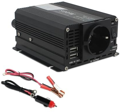 Convertisseur Puissance 12V 220V 500W 1500W 2000W 2600W 3000W Prise UE Onduleur Automatique 12 V Transformateur 12 V 220 V Onduleur Solaire Voiture Onduleur Puissance(12V 220V 500W)