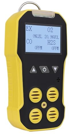 Monitor della qualità dell'aria, Rilevatore multigas Contatore gas 4 in 1 Ossigeno Solfuro di idrogeno Monossido di carbonio Combustibile