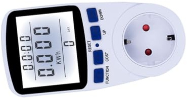 WHAMVOX Compteur Énergie Numérique Prise Électrique avec Wattmètre LCD Rétroéclairé Analyseur de Puissance pour Mesure Tension et Consommation