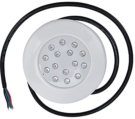 Fockety Lampe de Paysage IP68 à LED RVB à Colle Complète 7 W, Lumière sous-Marine Réglable pour Fontaine D'étang, équipement D'éclairage Extérieur avec Télécommande