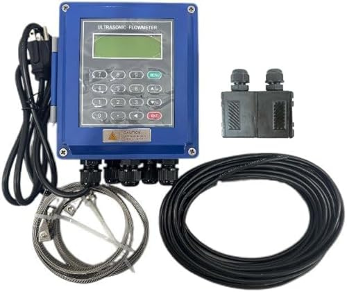 CNYST Fixed Clamp-on Ultrasonic Flow Meter Ultrasonic Liquid Flow Meter with High Temperature Small Transducer TS-2-HT Pipe Diameter 25-100mm Pipe Material Steel,stainless Steel,cast Iron,PVC,etc