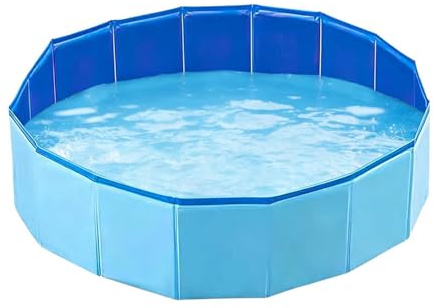 Manolyee Piscina para Niños - Palangana de Baño Portátil Plegable Antideslizante 120 x 30 centímetros,Bañera para Perros Reforzada,para Niños Cachorros Gatos Mascotas Patio Jardín Hogar Exterior