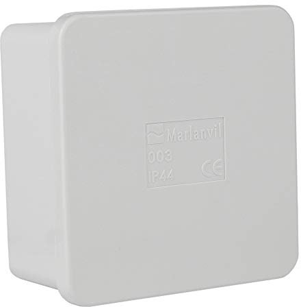 MARLANVIL Scatola Stagna IP44 Grigio Plastica 80x80x40 8x8 Verniciato a Polvere con Vite