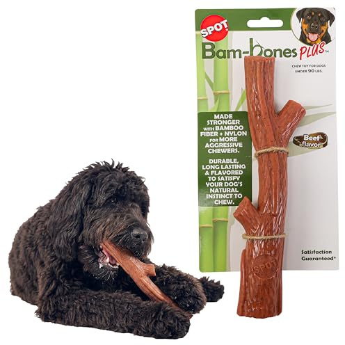 SPOT by Ethical Products,Bambone Bamboo Stick Langlebiges Hundekauspielzeug für Aggressive Kauer,Eine splitterfreie Alternative zu Echtholz,Groß