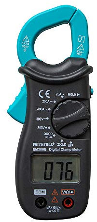 Faithfull FAIDETCLAMP Mini Portable Handheld Clamp Meter VAC,VDC,AC Current, Resistance Check, Diode & Continuity, Polarity Indication