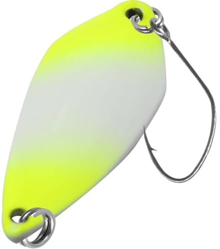 FTM Trout Spoon 5200179 - Spoons per pesca alla trota Tremo 179, 2,3 g, UV neon giallo Lumi nero con glitter Lumi 5200179 Spoons Ultra Light