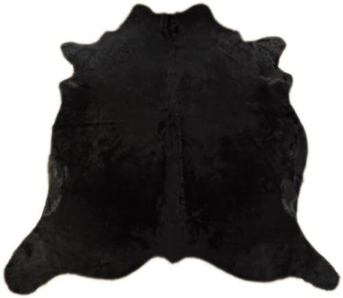 Kuhfelle Online & Nomad KUHFELL STIERFELL SCHWARZ GEFÄRBT ca. 200 x 210 cm KUHFELL Teppich SCHWARZ