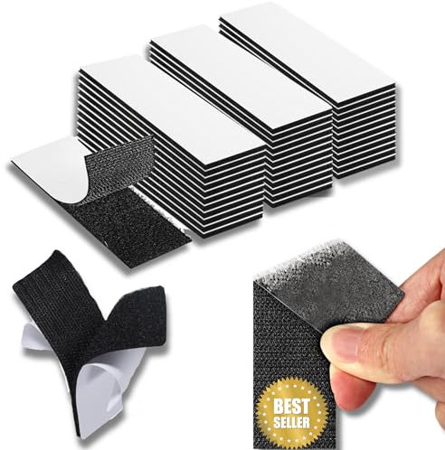 Belcro Adhesivo Doble Cara Extrafuerte. 30 Piezas Cuelga Cuadros Sin Clavos | Cinta Belcro Adhesivo Fuerte | Antideslizante Alfombra Tiras Adhesivas Para Colgar Cuadros Sin Agujeros | No Mas Clavos