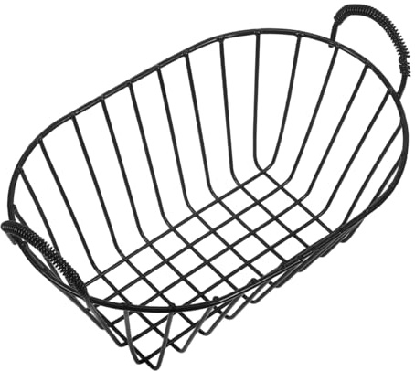 FUNOMOCYA Egg Basket Metal Wire Storage Iron Storage Basket Grey Perfect for Kitchen Office
