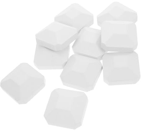 Cabilock 10pcs Cordierite Grill Briquettes Replacement Parts for Turbo and General Gas Bbqs, 2 X 2 Inches, White Self Cleaning Briquettes Enhance Burning Efficiency for Barbecue Cooking