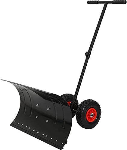 Pala da neve Efficiente pala da neve con ruote Pala da neve a spinta manuale con ruote Spazzaneve a rulli per esterni per la rimozione della neve Spazzaneve con ruote per la pulizia di corsie, strad