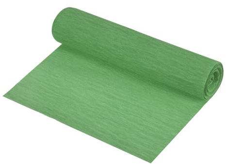 QUARKZMAN Rollo de Papel Crepé Decorativo de 2,5 M de Largo y 15 cm de Ancho para Bodas, Festivales y Decoración, Color Verde Militar