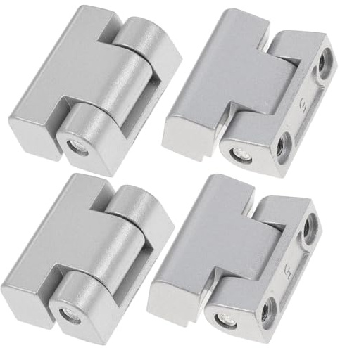 Operitacx 4 Piezas Bisagra De AmortiguacióN De AleacióN Aluminio Para Puertas Gabinete Bisagras HidráUlicas Antioxidantes Para Uso En Cocina Plata
