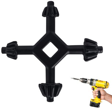 Chuck Key for Black and Decker Electric Drill,4 in 1 Multifunctional Steel Drills Chuck Key Fit Handheld Drilling Tool