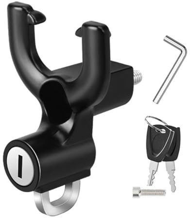 Candado para casco de bicicleta, colgador resistente al robo, gancho seguro, de bloqueo de aleación portátil, clip antirrobo para motocicleta, scooter, motocross, bicicleta eléctrica, turismo