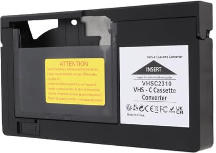Julihai Kassettenadapter, VHS-zu-VHSC-Adapter, Wiedergabe- und Aufnahmekonverter, Unterstützt S-VHS-Kassetten für Heimkassetten