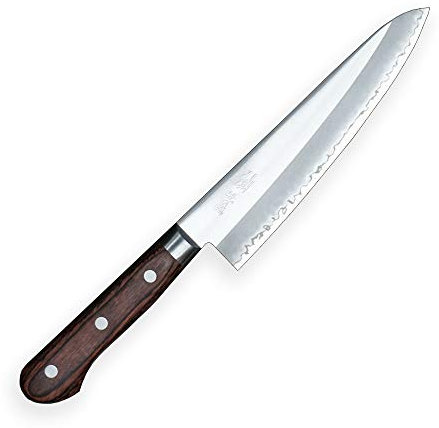 SXLAS-02 SUNCRAFT SENZO CLAD, Coltello Gyuto / coltello da cucina, Nucleo da taglio in acciaio giapponese AUS-10 & Manico di PAKKA legno, Lama 180mm