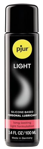 pjur Light Silicone-Based Personal Lubricant, with Long-Lasting Light Formulation, for More Skin-to-Skin Contact, Lube for Sex & Massage | 3.4 fl oz / 100ml