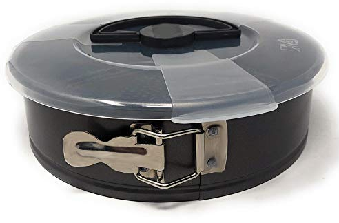 MGE - Tortiera Apribile con Coperchio - Teglia a Cerniera con Rivestimento Antiaderente - 24 cm