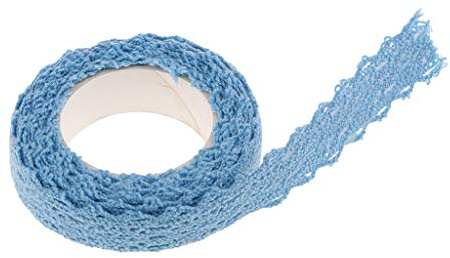 2 Yards 15mm Stoff Selbstklebende Spitzenband Spitze Dekoband Spitzen Tape Schleifenband - Blau