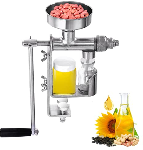KITGARN Manual Oil Press Machine 304 Stainless Steel Nut Oil Extractor Seeds Oilver Oil Food Grade Oil Expeller Oil Extractor Oil Press Machine