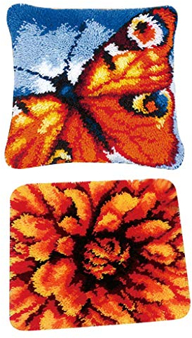 Tubayia 2 Set Knüpfkissen Kissenbezug Selber Knüpfen Dekokissen Kissenhülle für DIY Handwerk