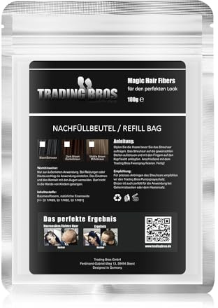 100g Streuhaar Jumbo Pack Nachfüllbeutel (Braun)