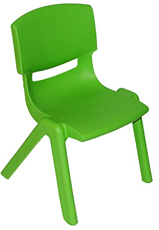 alles-meine.de GmbH Kinderstuhl - GRÜN - stapelbar/kippsicher/bis 100 kg belastbar - für INNEN & AUßEN - Kindermöbel für Mädchen & Jungen - Plastik/Kunststoff - Stuhl Stühl..