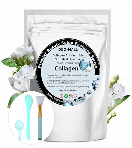 Hydro Peel Off Collagen Face Soft Mask Powder, 500 g Schönheitssalon Professionelle SPA-Modelliermaske/Ton/Schlamm oder Heim-DIY-Gelmaske für die Gesichtspflege.
