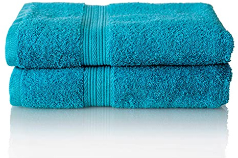 Glart Premium Frottier Handtuch Set, Frotteeserie in 6 Farben und 5 Größen, Farbe: TÜRKIS,2X Duschtücher 70x140 cm
