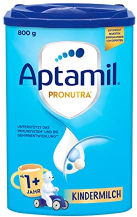 Aptamil Kindermilch 1+ - Kindernahrung ab 1 Jahr, Mit Omega 3, ALA, Ohne Palmöl, Babynahrung, Milchpulver, 1x 800g, 12 bis 24 Monate, soy
