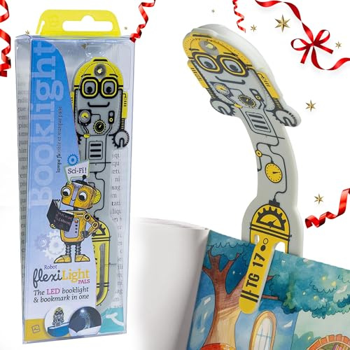 Gifts for Readers & Writers Flexilight Leselampe | 2 in 1 Lesezeichen Buch Licht | LED Clip On Leselampe | Kinder und Erwachsene Buchlampe | Buchzubehör | Geschenk für Leser, Buchliebhaber