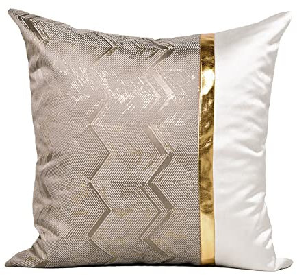 MWMG 1 Stück Dekorative Kissenbezug, Leder Sofakissen 30X50 cm, Braun Heißprägen Welle Deko Kissenhülle Modern Zierkissenbezüge Kissenbezüge für Sofa Kissen Wohnzimmer,30X50 cm