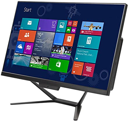 LBEC PC Todo en uno, Computadora AIO Control TáCtil con Enchufe de la UE para Productividad 4+512G Enchufe de la UE